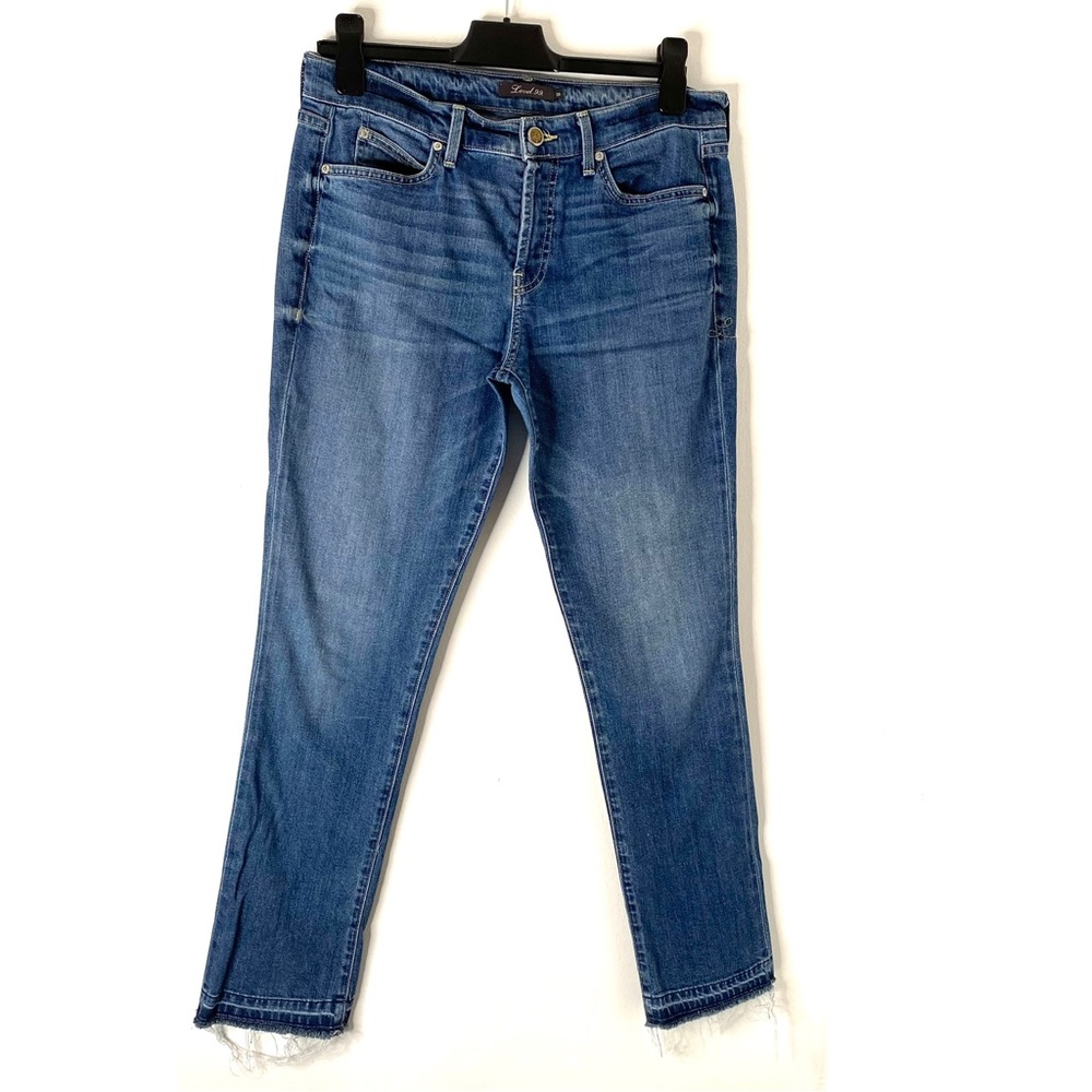 Level 99 Mid Rise Straight Leg Released Hem Jeans
